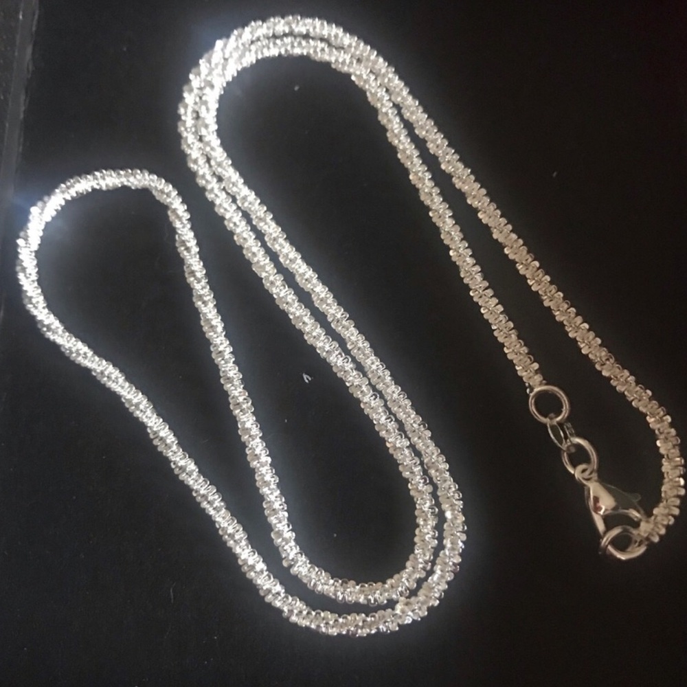 20” Sterling Silver Twisted Rope Chain Necklace